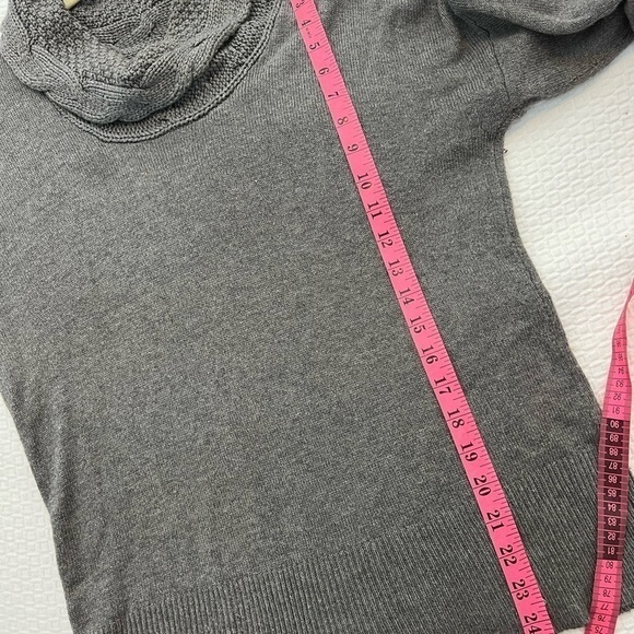 Loft Women's gray cowl neck sweater Size M - Picture 8 of 11